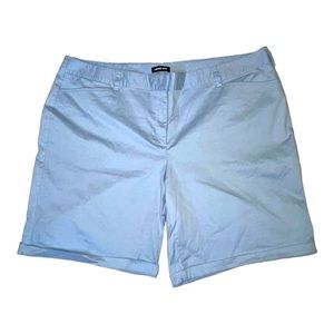 Lands End Light Blue Cotton Shorts 26w